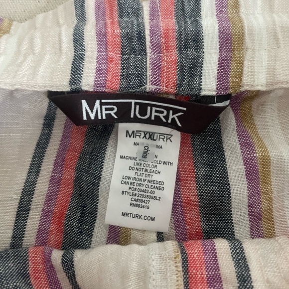 Mr Turk Striped Linen Pants Size XXL - Picture 4 of 10